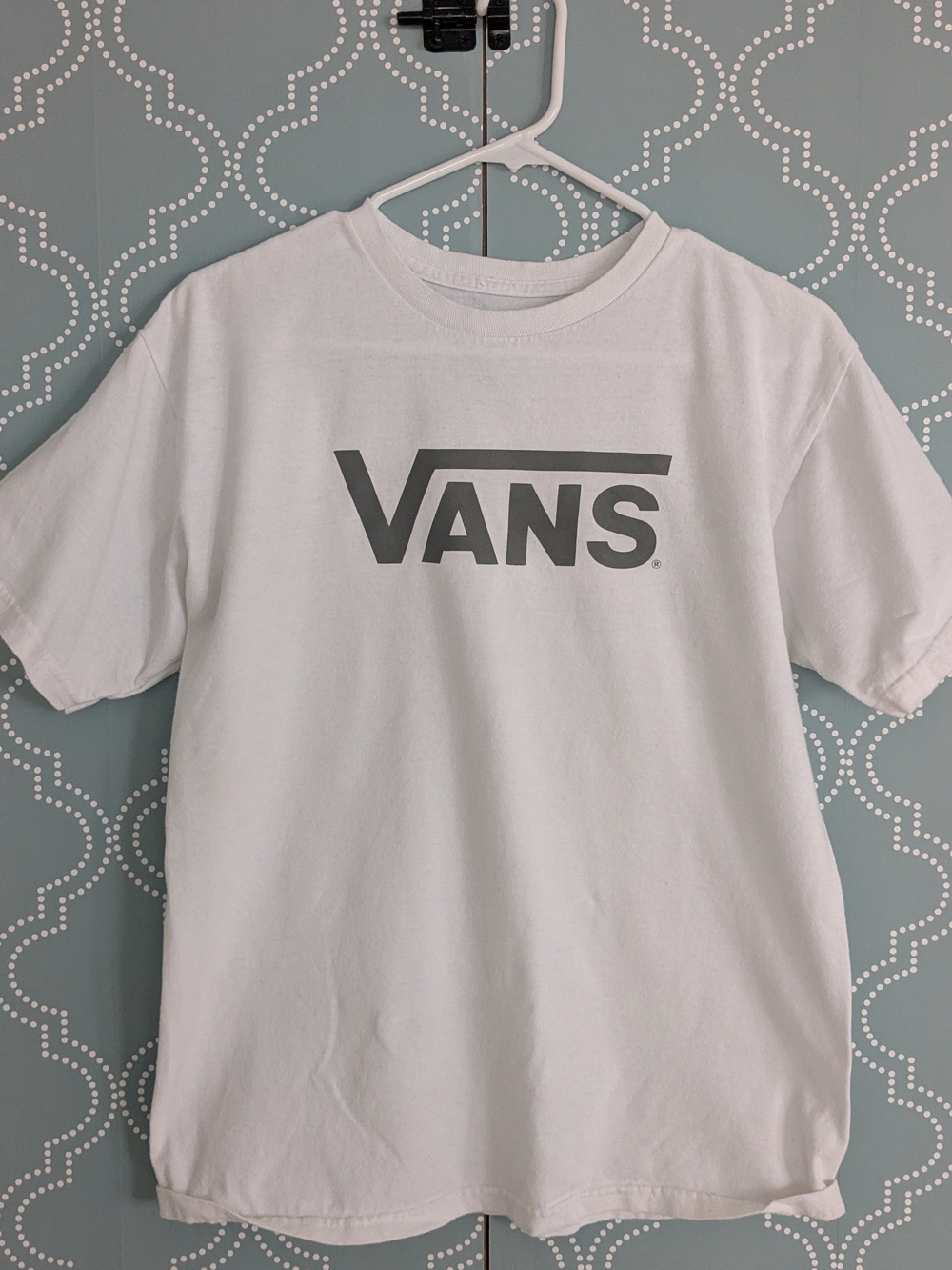 Vans White T-Shirt with Gray Logo
